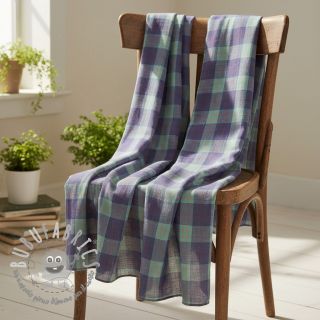 Viscosa con lino YARN DYED Square green