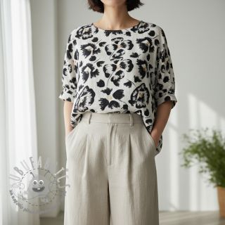 Viscosa con lino Cayena design A digital print