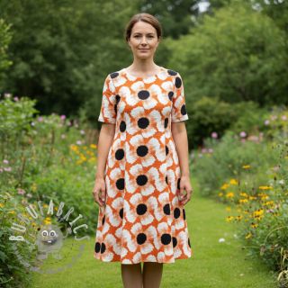 Viscosa con lino Waxflower design A digital print