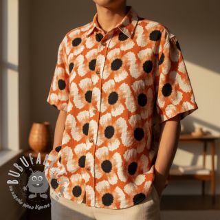 Viscosa con lino Waxflower design A digital print