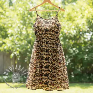 Viscosa con lino Daisy design B digital print