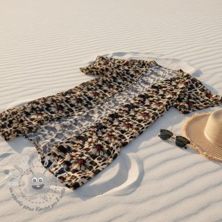 Viscosa con lino Daisy design B digital print