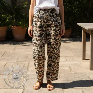Viscosa con lino Daisy design B digital print