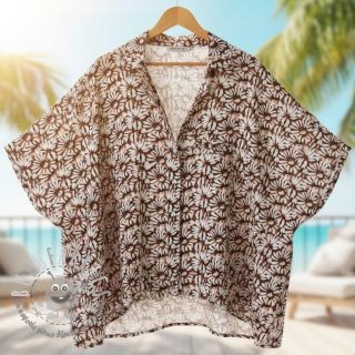 Viscosa con lino Dandelions digital print