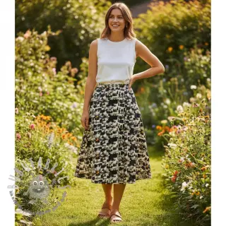 Viscosa con lino Daisy design A digital print