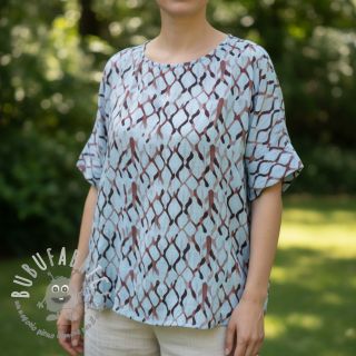 Viscosa con lino Ivy Diamonds design A digital print