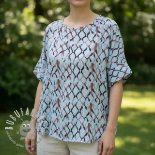 Viscosa con lino Ivy Diamonds design A digital print