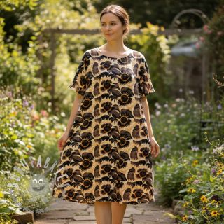 Viscosa con lino Sunlower design A digital print