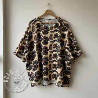 Viscosa con lino Sunlower design A digital print