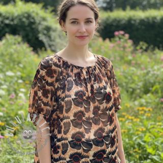 Viscosa con lino Sunlower design B digital print