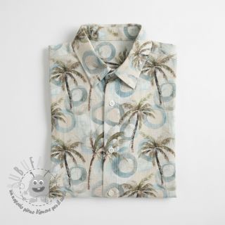 Viscosa con lino Palm tree digital print