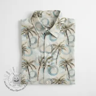 Viscosa con lino Palm tree digital print
