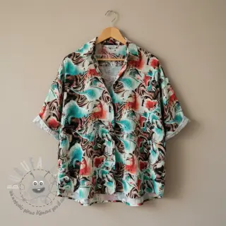 Viscosa con lino Paint chaos design B digital print