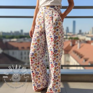 Viscosa con lino Natural Lin Livy blue digital print