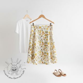 Viscosa con lino Natural Lin Livy yellow digital print