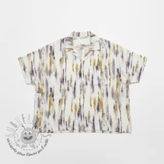 Viscosa con lino Natural Lin Lina green digital print