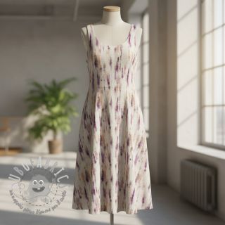 Viscosa con lino Natural Lin Lina purple digital print