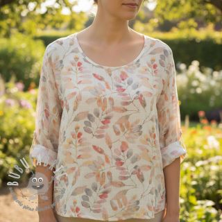 Viscosa con lino Natural Lin Lissy pink digital print