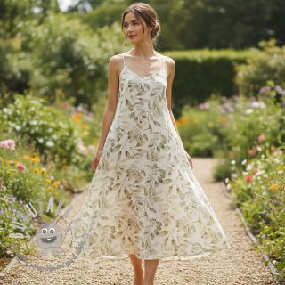 Viscosa con lino Natural Lin Lissy ecru digital print