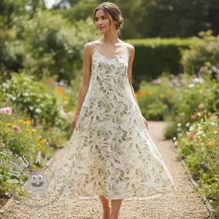 Viscosa con lino Natural Lin Lissy ecru digital print