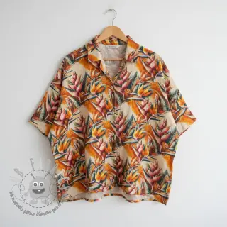 Viscosa con lino Marigold design A digital print