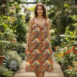 Viscosa con lino Marigold design A digital print