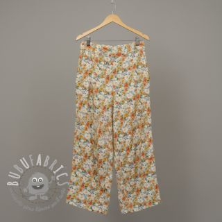 Viscosa con lino CREPE Flowers yellow digital print