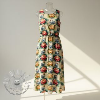 Viscosa con lino Clover design D digital print