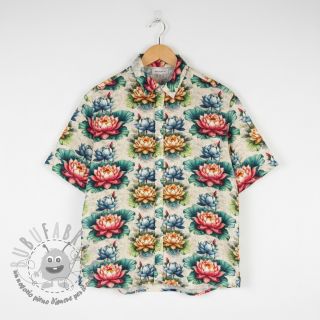 Viscosa con lino Clover design D digital print