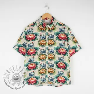Viscosa con lino Clover design D digital print
