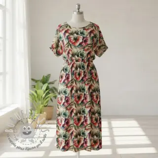 Viscosa con lino Azalea design A digital print