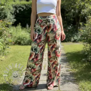 Viscosa con lino Azalea design A digital print