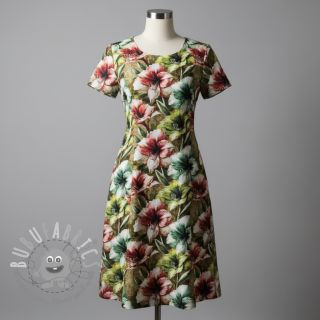 Viscosa con lino Azalea design C digital print