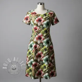 Viscosa con lino Azalea design C digital print
