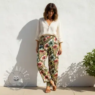 Viscosa con lino Azalea design C digital print