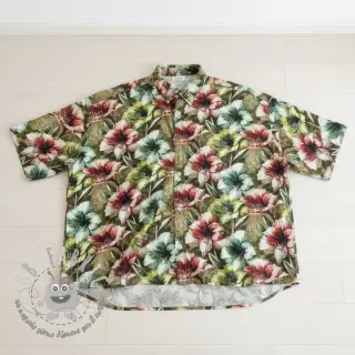 Viscosa con lino Azalea design C digital print
