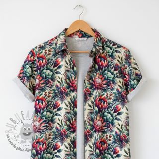 Viscosa con lino Azalea design D digital print