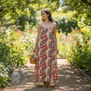 Viscosa con lino Viola design C digital print