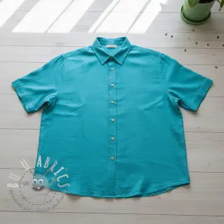 Viscosa con lino PREMIUM ocean blue