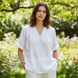 Viscosa con lino PREMIUM white