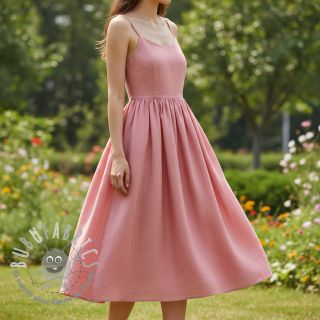 Viscosa con lino PREMIUM coral