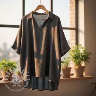 Viscosa con lino PREMIUM dark grey