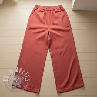 Viscosa con lino PREMIUM dark coral