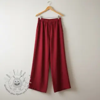 Viscosa con lino PREMIUM dark red