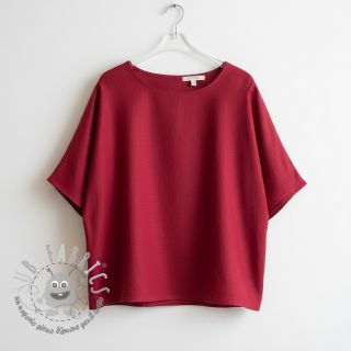 Viscosa con lino PREMIUM dark red