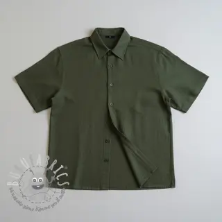 Viscosa con lino PREMIUM army