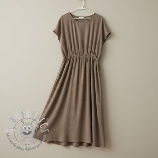 Viscosa con lino CRINCLE taupe