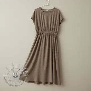 Viscosa con lino CRINCLE taupe