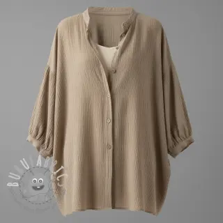 Viscosa con lino CRINCLE sand