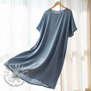 Viscosa con lino CRINCLE blue shadow